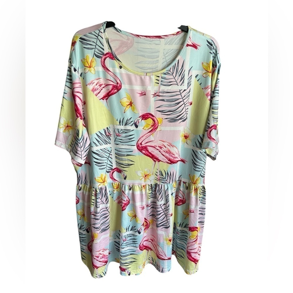 SHEIN Women’s Plus Size Baby Doll Flamingo Dress